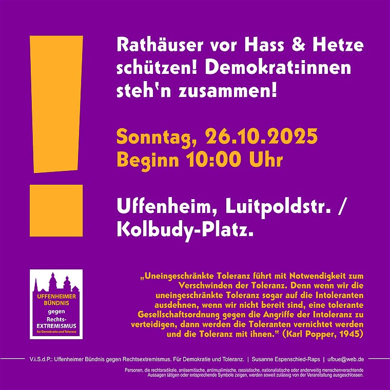 Sonntag, 26.10.2025