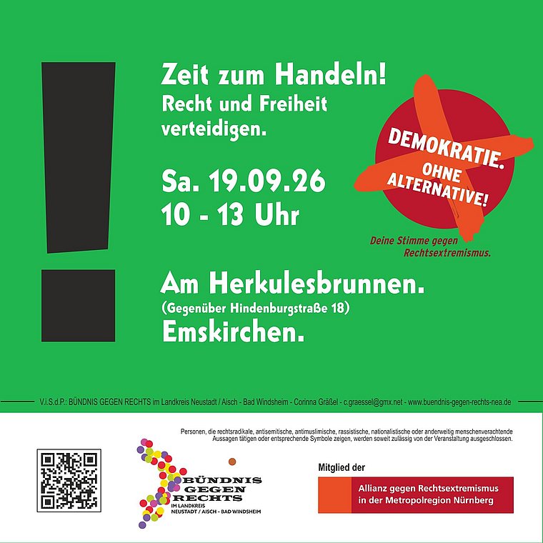 Recht und Freiheit verteidigen.