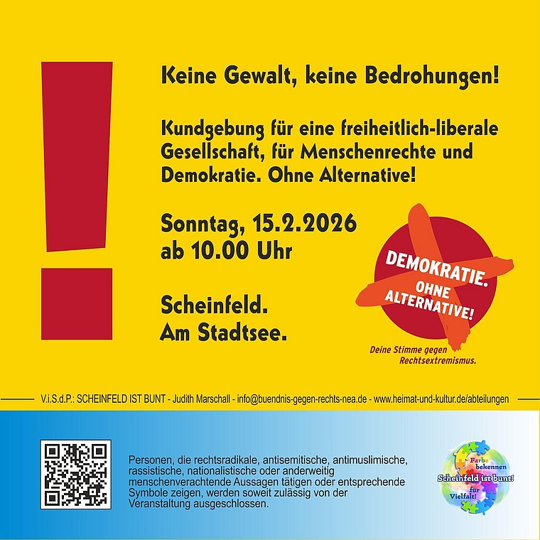 Kundgebung für eine freiheitlich-liberale Gesellschaft.
