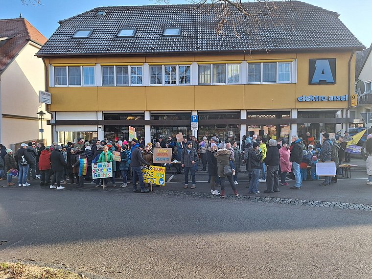 Kundgebung in Burgbernheim