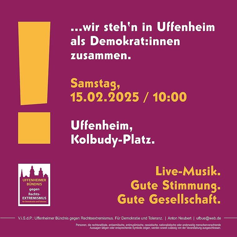 Live Musik. Gute Stimmung. Gute Gesellschaft. 